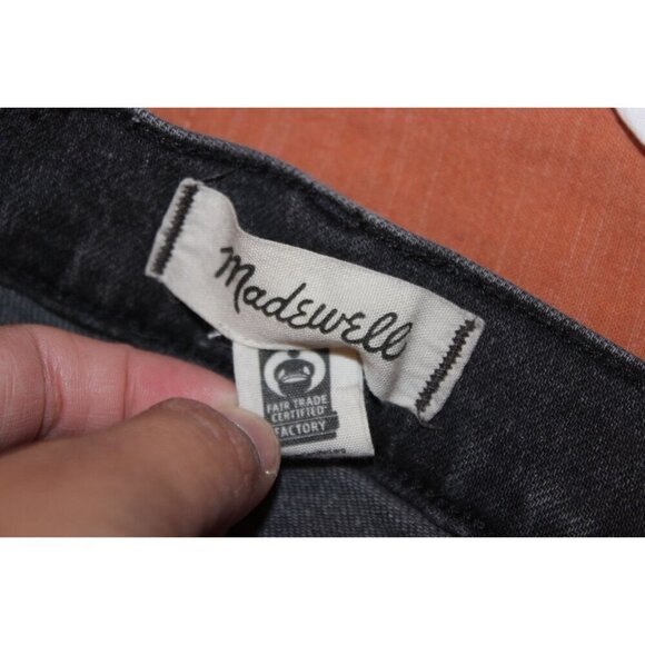 Madewell The Perfect Vintage STraoght Jeans Women Size 24 in black Ash - Picture 12 of 16